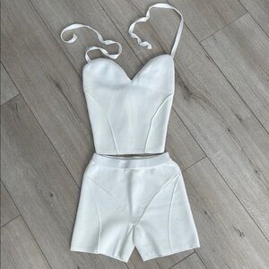 Women's White Athletic Shorts